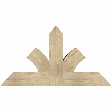 Ekena Millwork Richland Rough Sawn Timber Gable Bracket, Douglas Fir, 48"W x 26"H x 6"D x 6"F, 13/12 Pitch GBW048X26X0606RIC00RDF